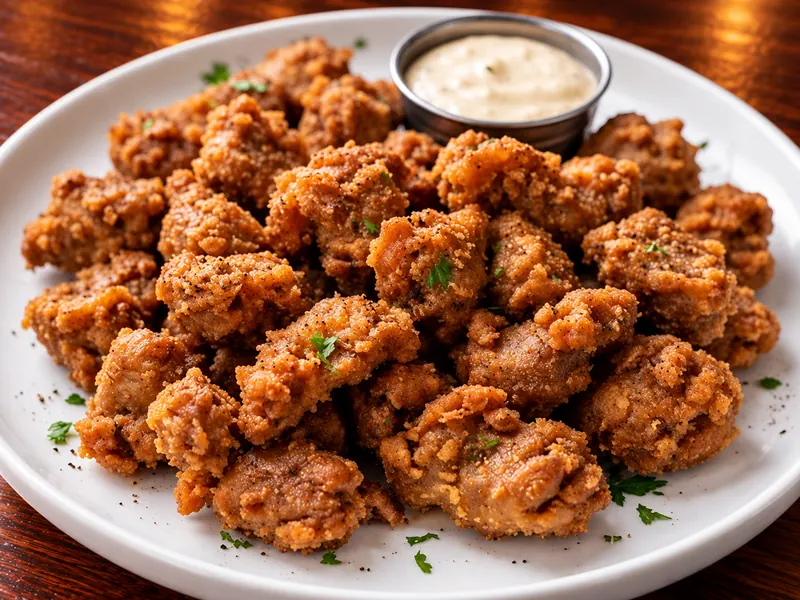 Molleja frita — Fried chicken gizzards