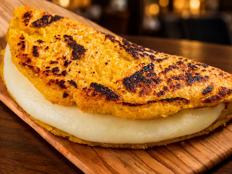 Cachapas — Sweet corn pancake with cheese